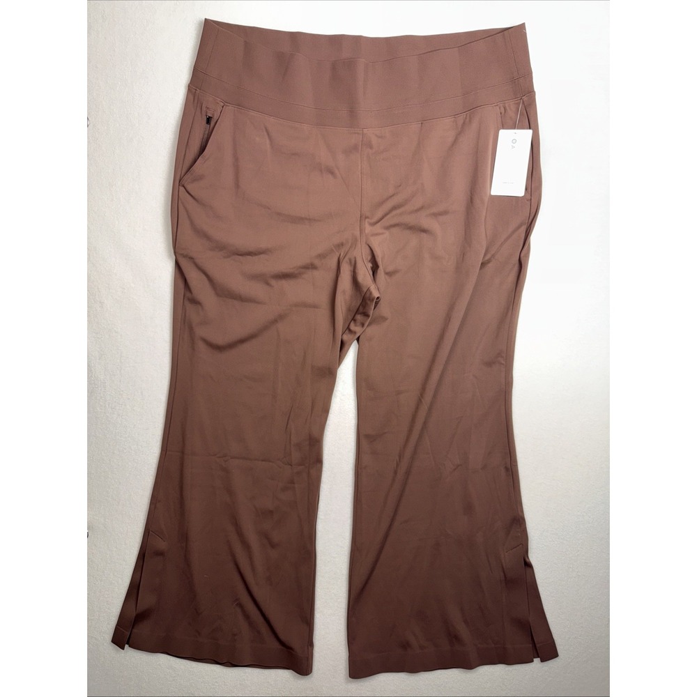ATHLETA Venice Wide Leg High Rise Pant | Chocolate‎ Brown Women's 3X #982868 NWT